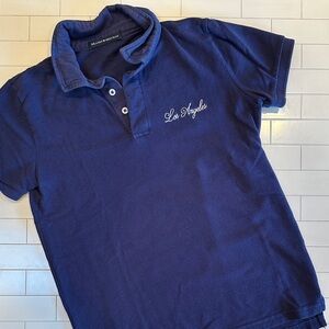 BRANDY MELVILLE Navy Cotton Los Angeles Polo (OS)
